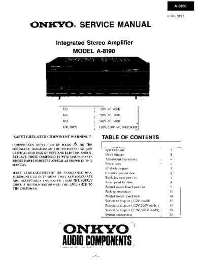 ONKYO A8190 Integrated Stereo Amplifier