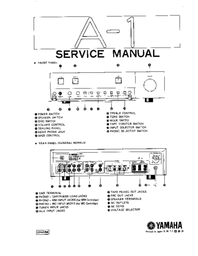 YAMAHA A1 AMPLIFICADOR DE AUDIO