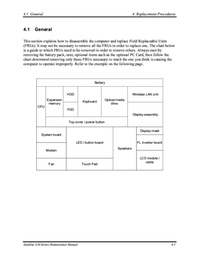 toshiba a30 service manual