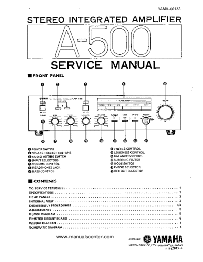 YAMAHA A500 AMPLIFICADOR DE AUDIO