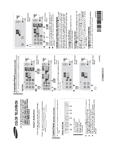 Samsung CS21Z58 CS 21Z45/21Z47/21Z43/21Z50/21Z57/
21Z55/21Z58/21AF0/21AE0/21AJ0/
21AM0/21AD0/21BA0/21BE0/21BF0/
21BH0/21BM0/21AB0/21AS0/21C540/
21CC0/14BK0/14C540 color telvision owner instruction