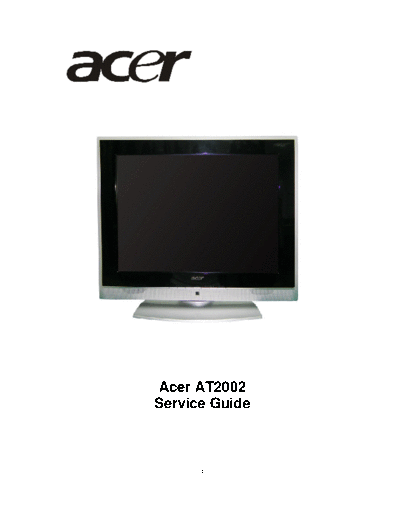 Acer AT 2002 AT2002 LCD monitor service guide