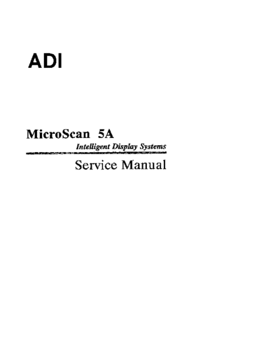 ADI MicroScan 5A Compaq Display