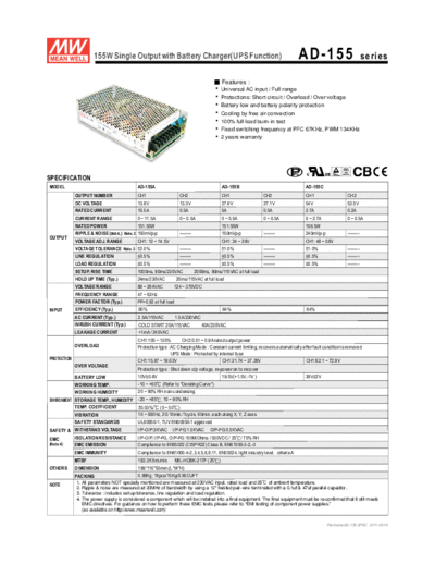  AD-155-spec Alimentatore