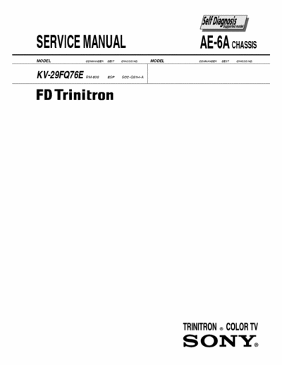 SONY AE-6A Sony AE-6A SERVICE MODE