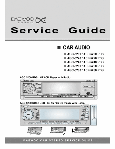 Daewoo AGC-52xx Service Manual