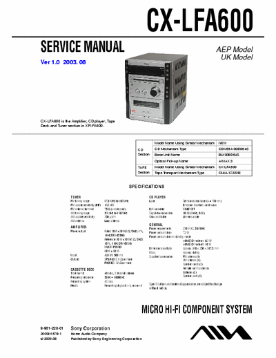 AIWA CX-LFA600 AIWA CX-LFA600