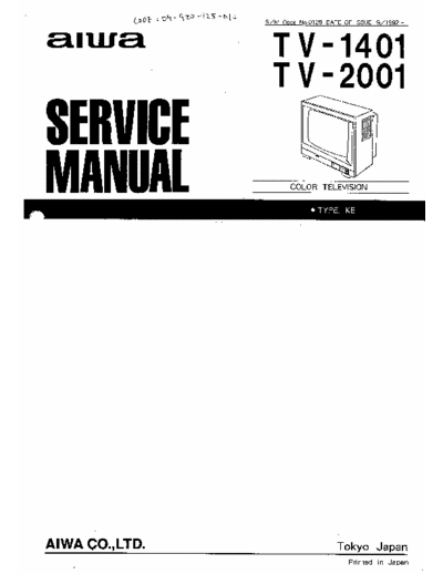 AIWA TV-14_2001KE Service Manual
