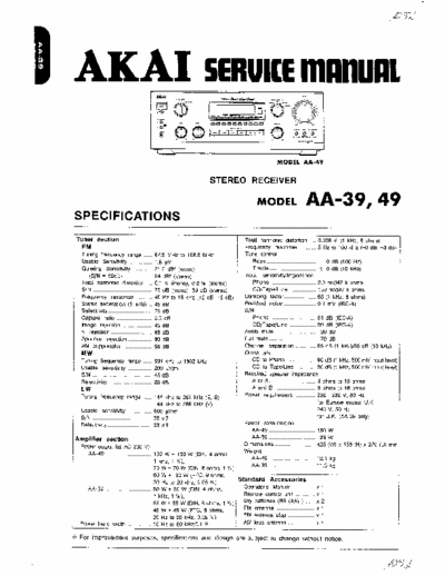 Akai AA-39 AA-49 Akai AA-39 AA-49