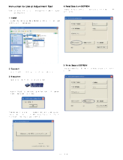 Sharp AL-1035 AL-1035 Instruction for Use of Adjustment Tool