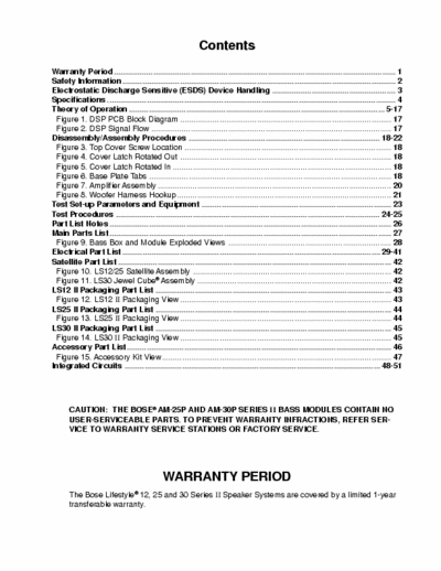 Bose AM25P/30P series II Bose AM25P/30P series II amp Service Manual