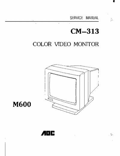 AOC CM-313 CM-313 M600 color video monitor