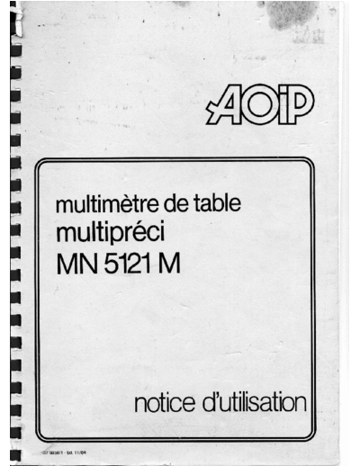 AOIP MN5121 AOIP MN5121 Notice d