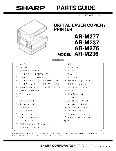 Sharp ARM236_276 ARM236_276_PG_GB PARTS GUIDE Andromeda Group