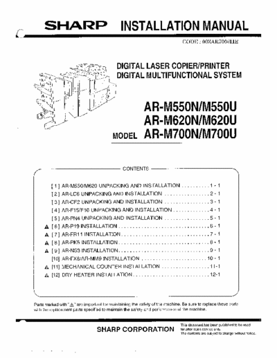 sharp ar-m550 sharp copier service manual