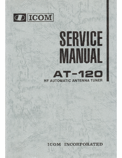ICOM AT-120 Service Manual HF Automatic Antenna Tuner - Part 1/4 [pag.33]