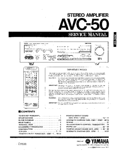 YAMAHA AVC-50 AMPLIFICADOR DE AUDIO