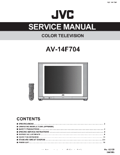 JVC AV-14F704, AV-20F704, AV-24F704 full service manual