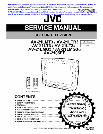 JVC AV-21LMT3 JVC AV-21LMT3
21