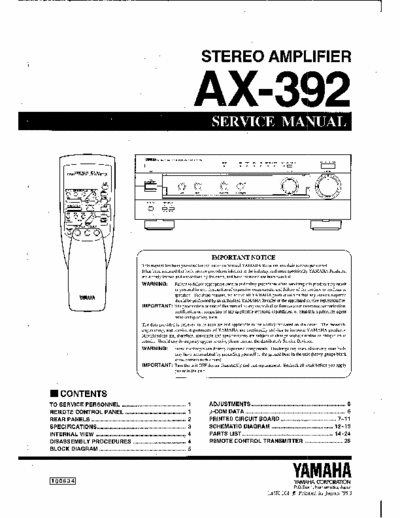 yamaha ax392 YAMAHA AX-392