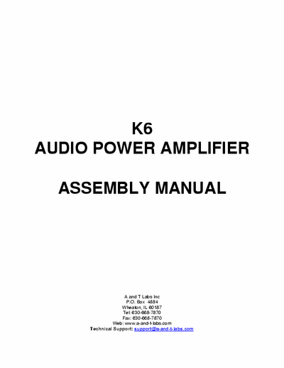 A&T Labs K6 audio power amp
