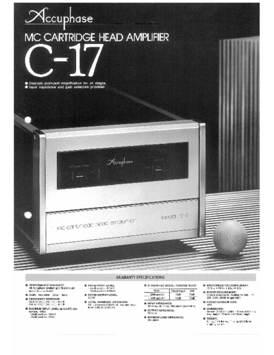 Accuphase C-17 Accuphase C-17 Brochure