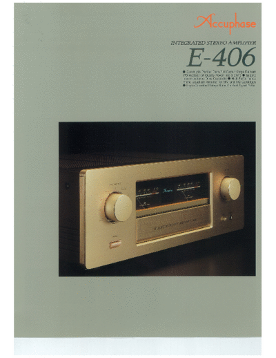 Accuphase E-406 Accuphase E406 Integrated Stereo Amplifier