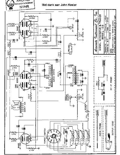 Accurate Instrument 153 Signal Generator and Tracer Schematics