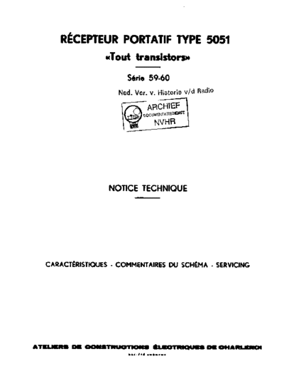 Acec 5051 Service Documentation : 5051 radio