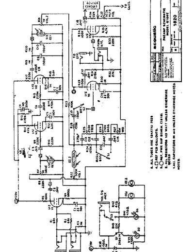 Acoustic G100T Power amp schematics