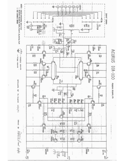 Acurus DIA-100 DIA100 schematics