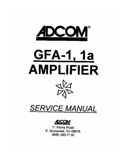 Adcom GFA1, GFA1A power amplifier