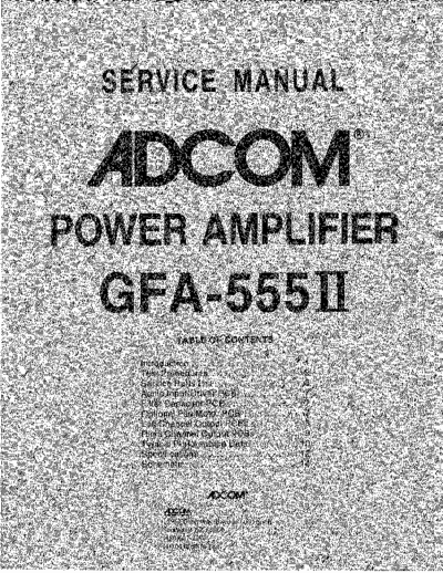 Adcom GFA-555-II power amplifier