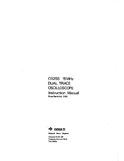 Advance OS255 15 MHz Dual trace oscilloscope instruction manual