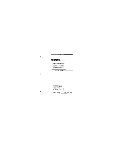 Advantest R3261 R3361 Spectrum analyzer maintenance manual