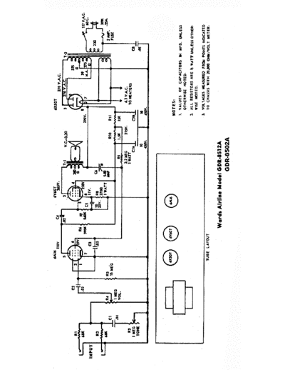 Wards Airline GDR-8512A GDR-8502A Schematics