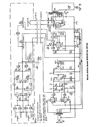 Wards Airline GDR-8514A  GDR-8515A Schematics