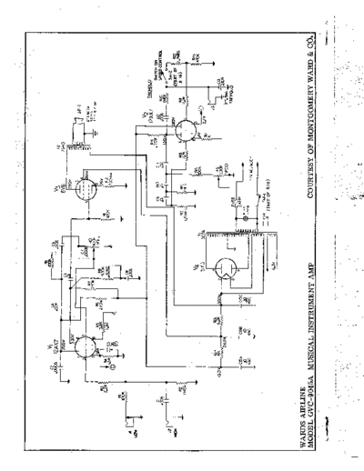 Wards Airline GVC-9045A Musical Instruments Amplifier schematics