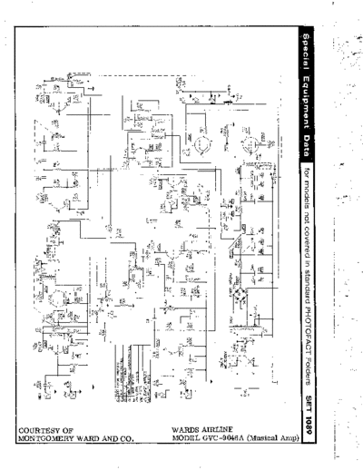 Wards Airline GVC-9046A Musical Instruments Amplifier schematics