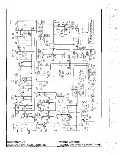 Wards Airline GVC-9052A Musical Instruments Amplifier schematics
