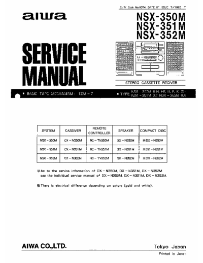 AIWA CX_N350 SERVICE MANUAL
