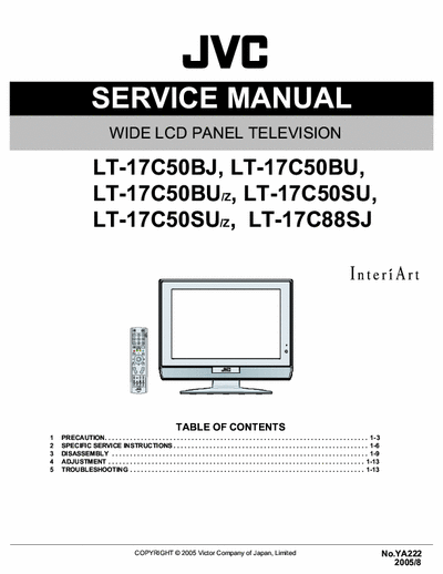 JVC LT-17C50BJ Ajustes