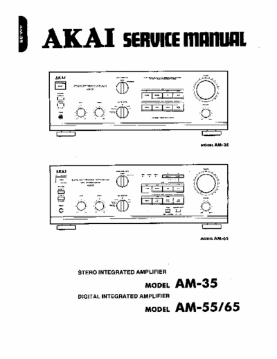 Akai AM35, 55 & 65 integrated amplifier