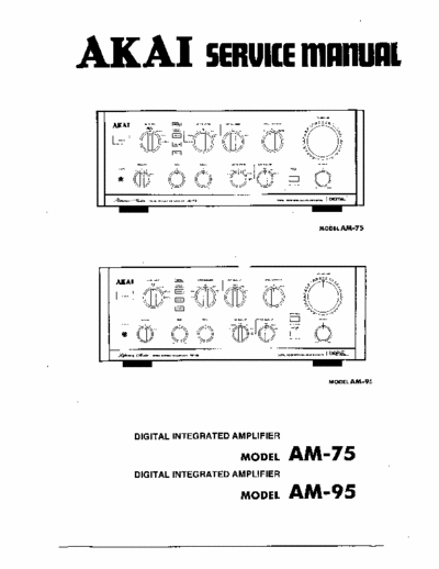 Akai AM75 & 95 integrated amplifier