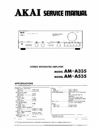 Akai AMA335 & 535 amplifier