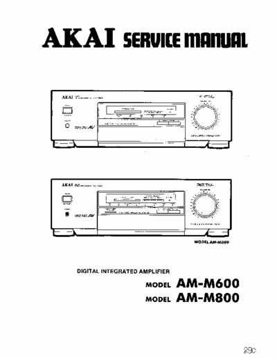 Akai AMM600 & 800 amplifier