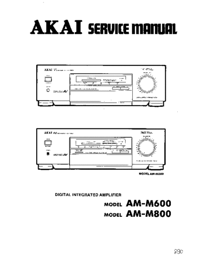 Akai AM-M600_AM-M800 AKAI AM-M600/AM-M800 Service Manual
