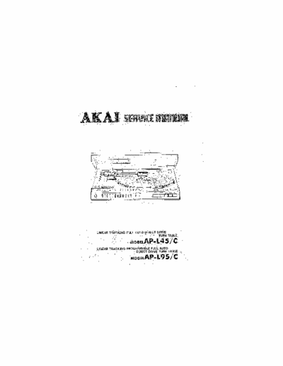 Akai APL45 & 95 phono