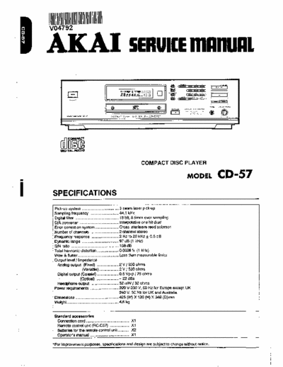 Akai CD57 cd