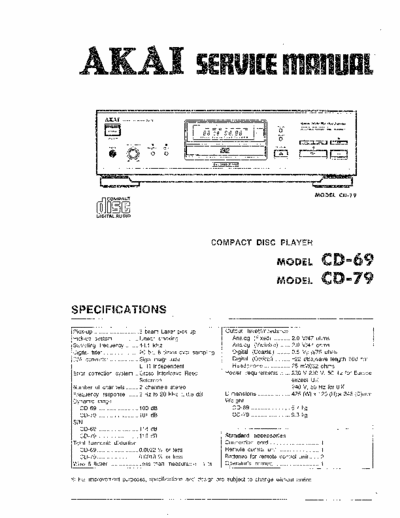 Akai CD69, CD79 cd